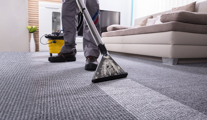 Carpet cleaning with equipment